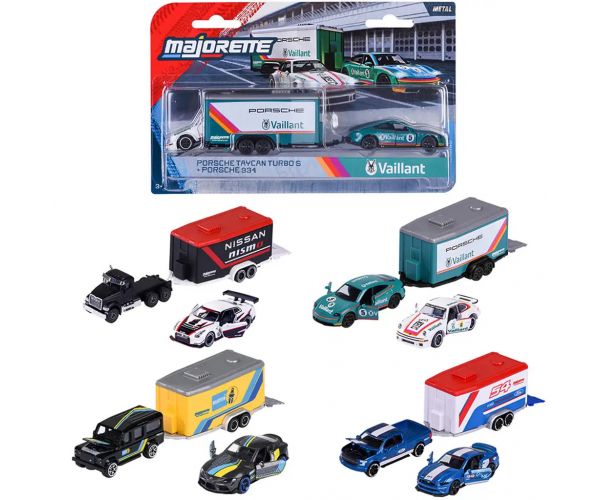 Majorette: Racing Deluxe kisautó utánfutóval többféle változatban 1db - Simba Toys