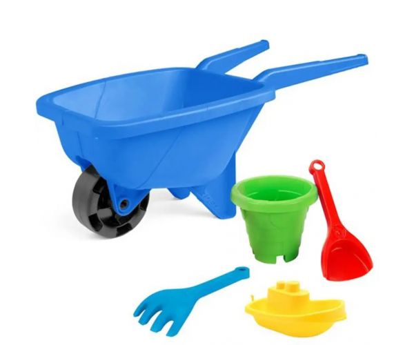 Kis homokozó talicska kék színben kiegészítőkkel - Wader