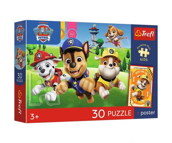 Mancs Őrjárat 30db-os prémium plusz kids puzzle poszterrel - Trefl