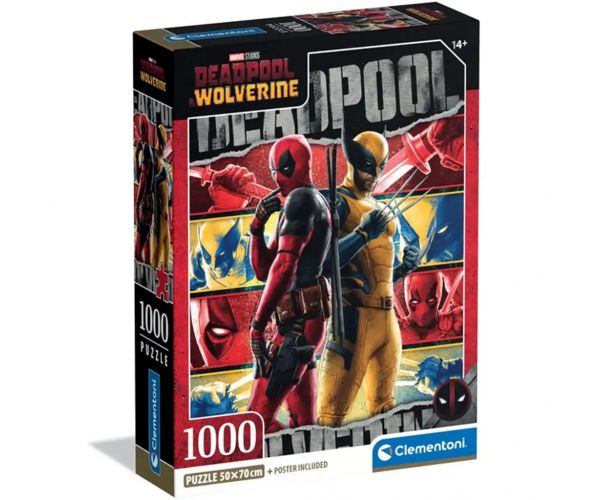 Marvel: Deadpool és Rozsomák 1000db-os puzzle - Clementoni