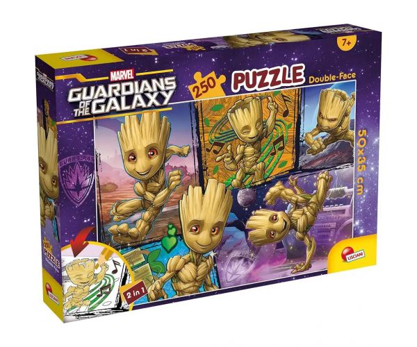Marvel Groot 2 az 1-ben 250db-os puzzle és színező 50x35cm - Lisciani