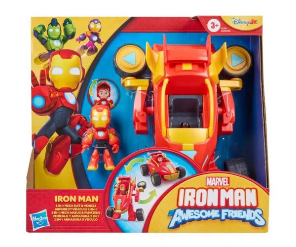 Marvel: Vasember 2 az 1-ben Mech Iron Man autó és figuraszett - Hasbro