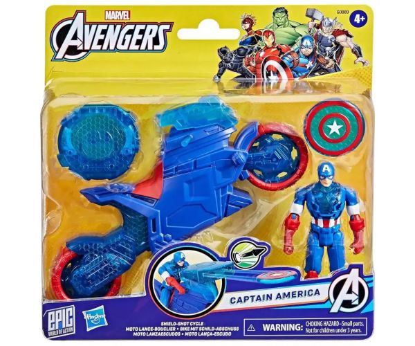 Marvel: Amerika kapitány motorral és pajzs kilövővel - Hasbro