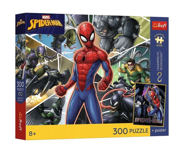 Marvel Pókember 300db-os UFT puzzle poszterrel - Trefl