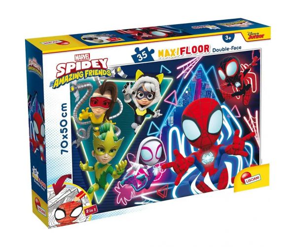 Marvel Spidey 2 az 1-ben maxi 35db-os puzzle és színező 70x50cm - Lisciani