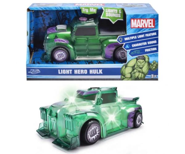 Marvel: Light Hero Hulk karakter járgány fény és hang effektekkel - Jada Toys
