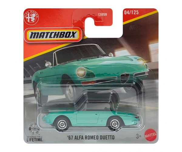 Matchbox: 1967 Alfa Romeo Duetto kisautó 1/64 - Mattel