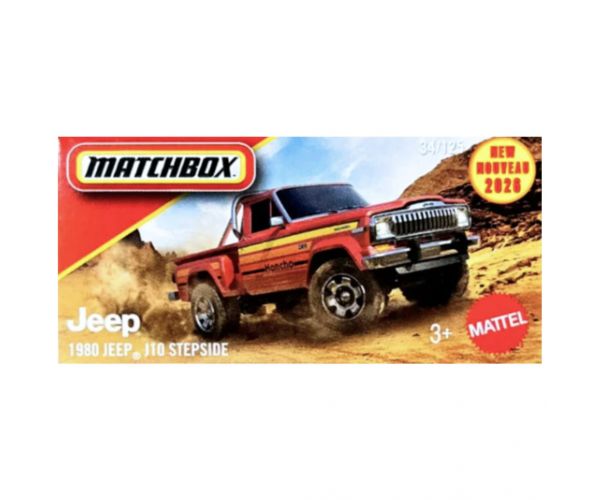 Matchbox: 1980 Jeep J10 Stepside kisautó papírdobozban 1/64 – Mattel