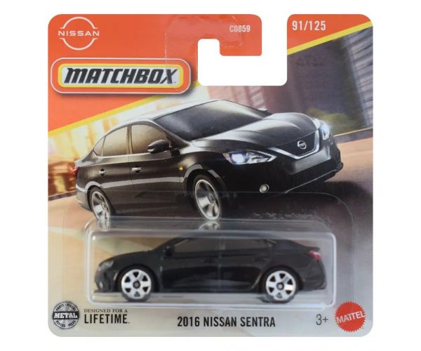 Matchbox: 2016 Nissan Sentra fekete kisautó 1/64 - Mattel