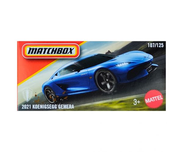 Matchbox: Papírdobozos 2021 Koenigsegg Gemera kék kisautó 1/64 - Mattel