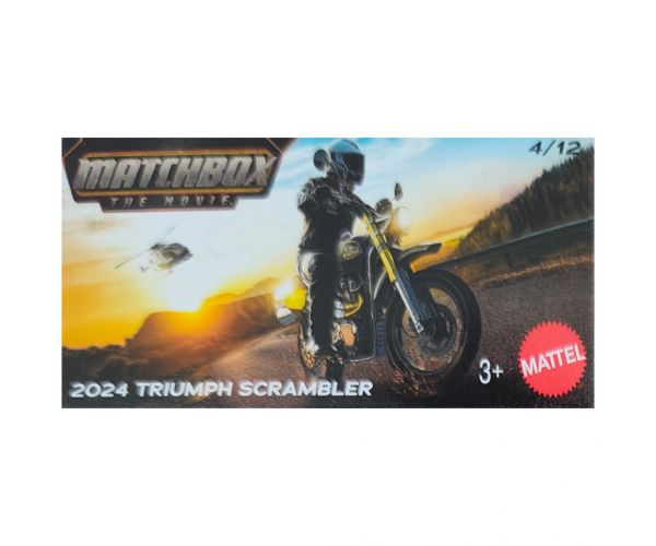 Matchbox: Papírdobozos 2024 Triumph Scrambler motor 1/64 - Mattel