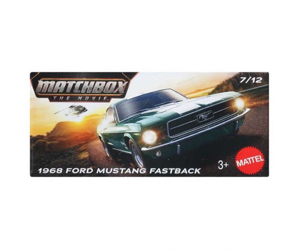 Matchbox A Film: 1968 Ford Mustang Fastback papírdobozos kisautó 1/64 – Mattel