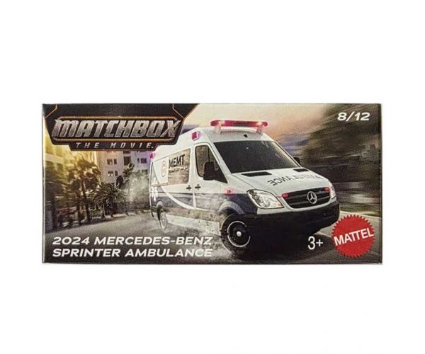 Matchbox A Film: 2024 Mercedes-Benz Sprinter Ambulance papírdobozos kisautó 1/64 – Mattel