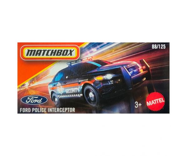 Matchbox: Ford Police Interceptor papírdobozos kisautó 1/64 – Mattel