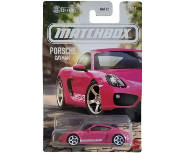 Matchbox Ikonikus Porsche Cayman pink kisautó 1/64 – Mattel