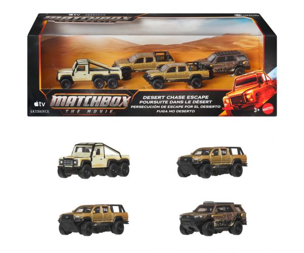 Matchbox A film: Menekülés a sivatagi üldözésből kisautók gyűjtői multipack 1/64 – Mattel