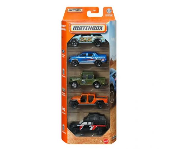 Matchbox: Off Road Camping 5db-os kisautó szett 1/64 - Mattel