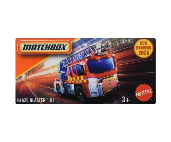 Matchbox: Papírdobozos Blaze Blaster III tűzoltóautó 1/64 - Mattel