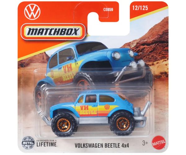 Matchbox: Volkswagen Beetle 4x4 kék kisautó 1/64 - Mattel