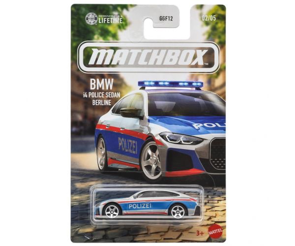 Matchbox Ikonikus BMW i4 Polizei kisautó 1/64 – Mattel