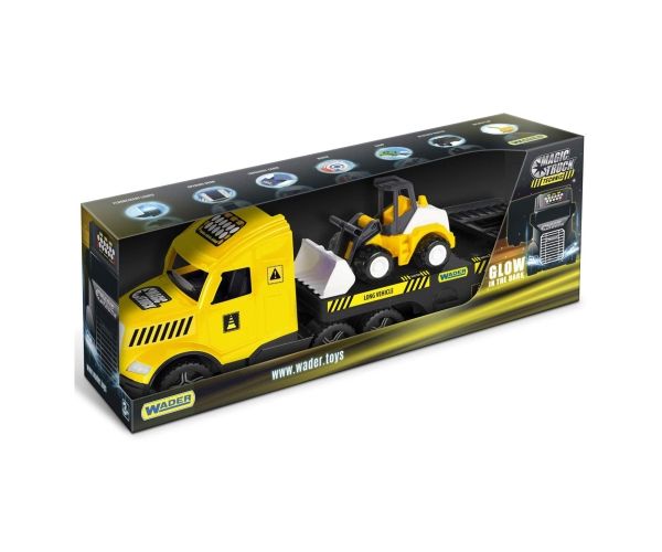 Magic Truck Technic: Kamion sa buldožerom i svijetlom 80cm - Wader