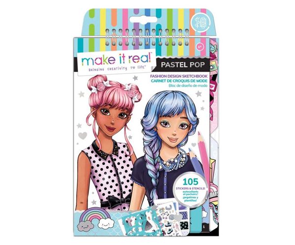 Make it Real: Modni dizajner bilježnica sa dodacima - Pastel Pop