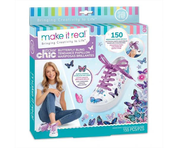 Make It Real: Naljepnica Sticker Chic za ukrašavanje cipele - Leptiri