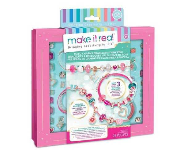 Make it Real: Narukvice sa kristalnim privjescima Pink