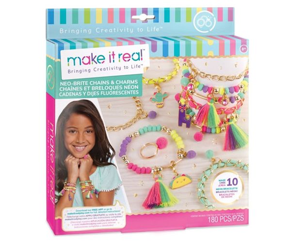 Make it Real: Set za izradu nakita - Neon Pom-Pom