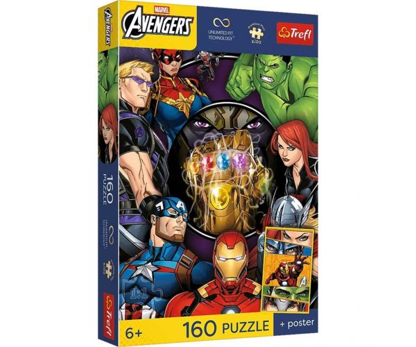 Marvel Bosszúállók 160db-os UFT puzzle poszterrel - Trefl