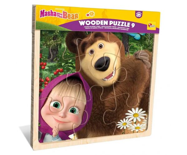 Mása és a Medve 9db-os fa keretes puzzle - Lisciani