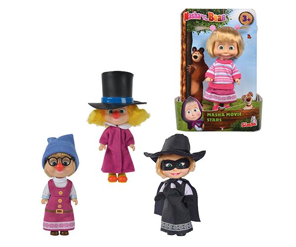 Maša i Medvjed: Maša movie star lutka - 4 vrste - Simba Toys