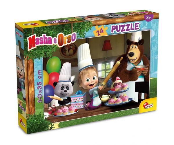 Mása és a medve muffin sütés 24db-os puzzle 50x35cm - Lisciani