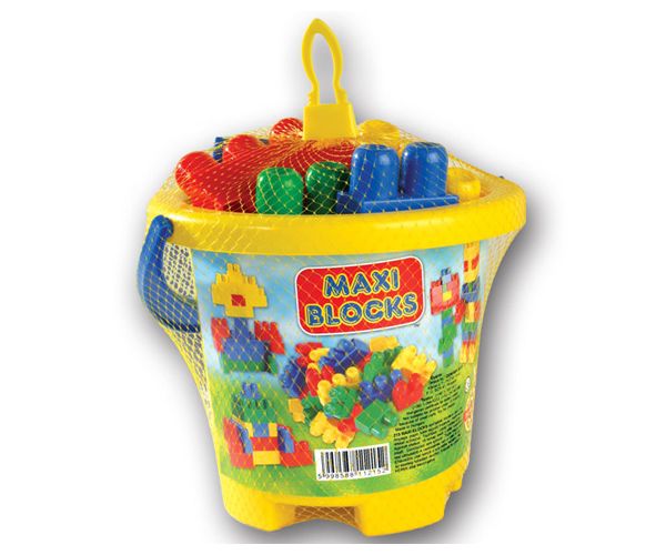 Maxi Blocks kocke za gradnju u kablu 24 komada - D-Toys