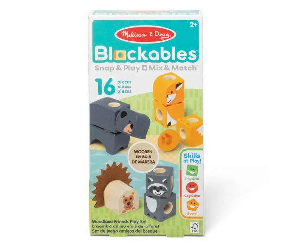Melissa&Doug: Blockables - Erdei állatok fa játékszett - Spin master