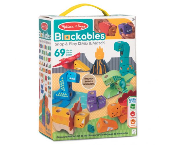 Melissa & Doug Blockables Dinoszauruszos építőjáték 69db-os