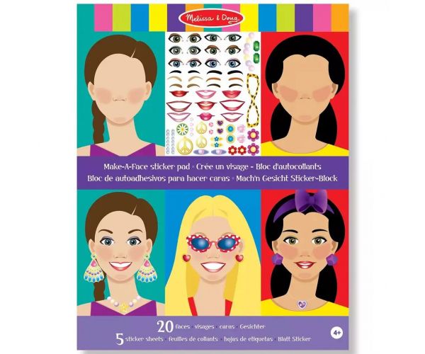 Melissa & Doug: Napravi lice kreativni set s naljepnicama
