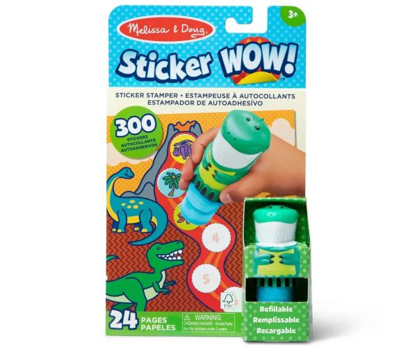 Melissa&Doug: Sticker WOW! Matrica pecsételő – Dinó – Spin Master
