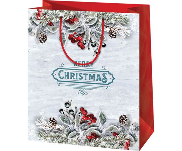Merry Christmas srednje velika poklon torba 18x23x10cm