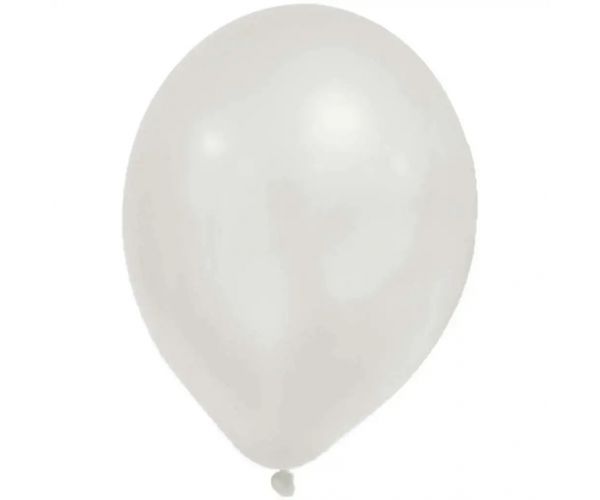 Metallic pasztell fehér lufi – 8 db-os szett