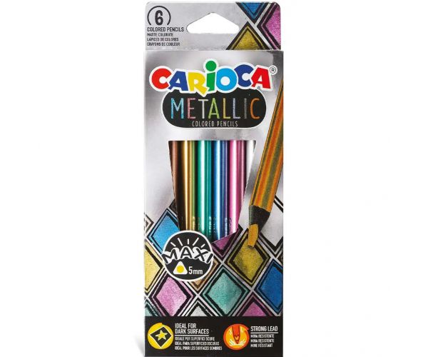 Metallic Maxi háromszög alakú 6db-os színesceruza szett - Carioca