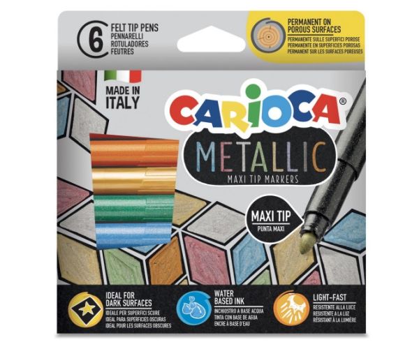 Metallic MaxiTip set flomastera 6kom - Carioca