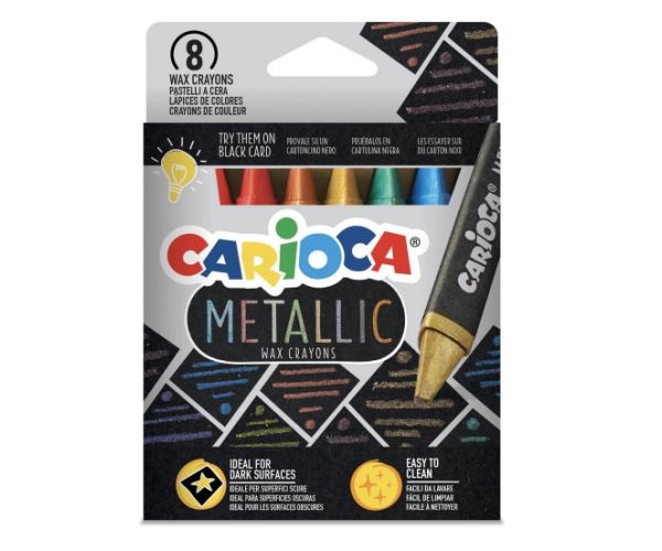Metallic trokutasti set masnih bojica 8kom - Carioca