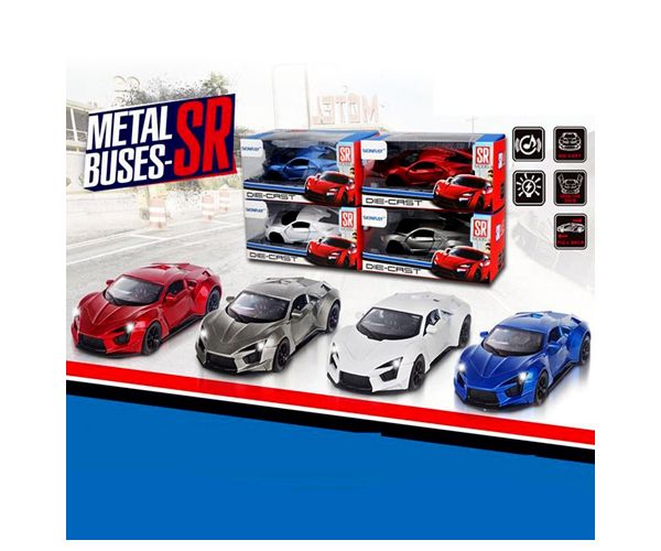 Metalni sportski automobil sa zvukom i svijetlom 1/43