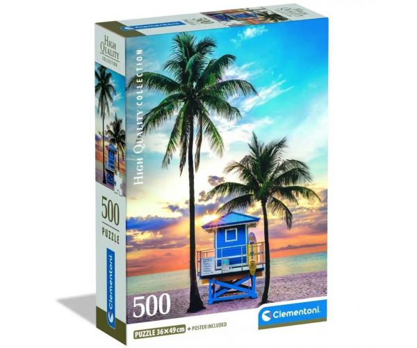 Miami Beach, Florida HQC 500 darabos puzzle - Clementoni