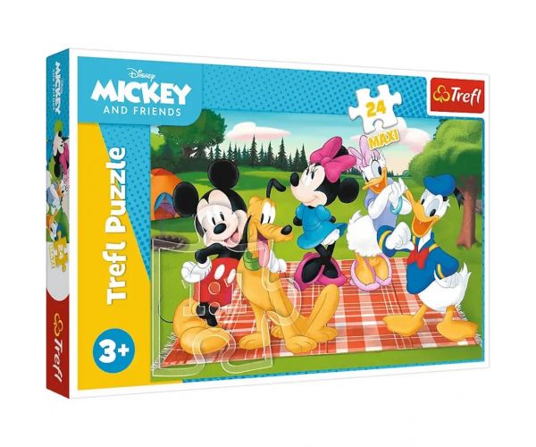 Mickey egér és barátai: Piknik 24 db-os Maxi puzzle - Trefl