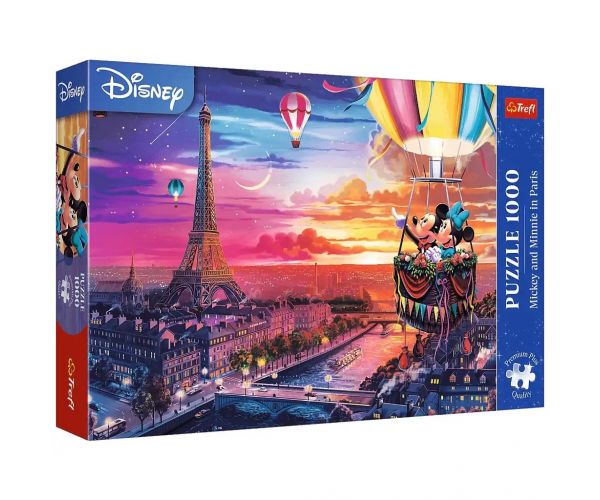 Mickey és Minnie Párizsban 1000db-os Prémium plus quality puzzle - Trefl
