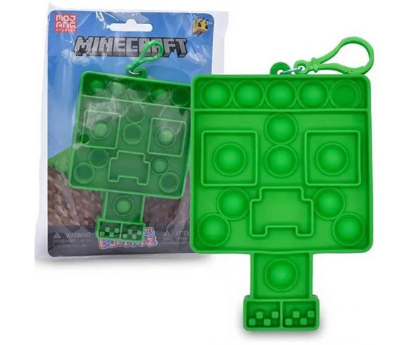 Minecraft Bubblers Mini Pop-it meglepetés kulcstartó 1db