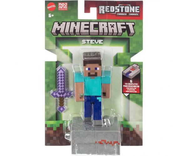 Minecraft: Steve karakter játékfigura kiegészítőkkel - Mattel