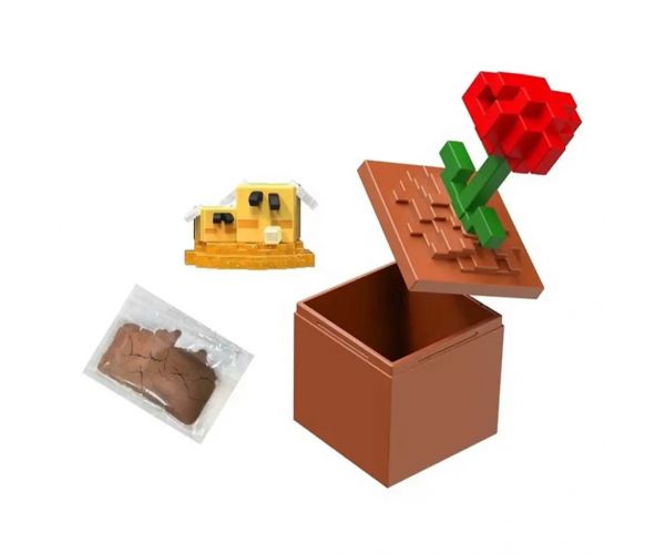 Minecraft Reveal minifigura tárolóban - Pipacs - Mattel